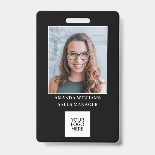 Foto-ID-Logo QR-Code-Abzeichen Ausweis (Vorderseite)