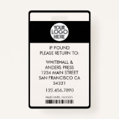 Foto-ID-Logo QR-Code für moderne benutzerdefiniert Ausweis (Rückseite)