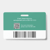 Foto-ID-Logo QR-Code Grün Ausweis (Rückseite)