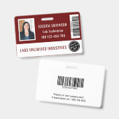 Foto-ID Maroon-Abzeichen Ausweis (Vorder- & Rückseite)