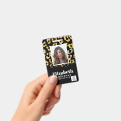 FOTO-ID - Mitarbeiter VIP Pass Girly Animal Prints Ausweis (Handheld)