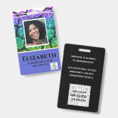 FOTO-ID - Mitarbeiter VIP Pass Girly Animal Prints Ausweis (Vorder- & Rückseite)