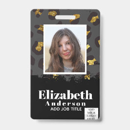 FOTO-ID - Mitarbeiter VIP Pass Girly Animal Prints Ausweis