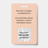 FOTO-ID - Mitarbeiter-VIP-Pass - Girly-Blume Ausweis (Back)