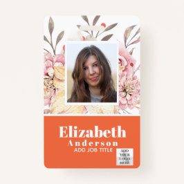 FOTO-ID - Mitarbeiter-VIP-Pass - Girly-Blume Ausweis