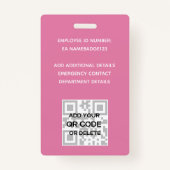 FOTO-ID - Mitarbeiter-VIP-Pass - Girly-Blume Ausweis (Rückseite)