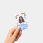 FOTO-ID - Mitarbeiter-VIP-Pass - Girly-Blume Ausweis (Handheld)