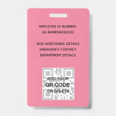 FOTO-ID - Mitarbeiter-VIP-Pass - Girly-Blume Ausweis (Back)