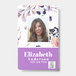 FOTO-ID - Mitarbeiter-VIP-Pass - Girly-Blume Ausweis