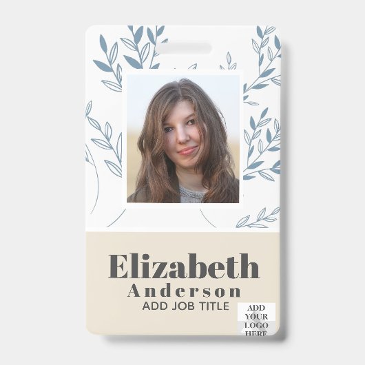 FOTO-ID - Mitarbeiter-VIP-Pass - Girly-Blume Ausweis (Front)