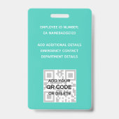 FOTO-ID - Mitarbeiter-VIP-Pass - Girly-Blume Ausweis (Back)