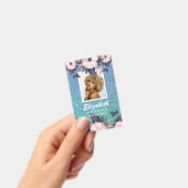 FOTO-ID - Mitarbeiter VIP Pass Girly Glitzer Blume Ausweis (Handheld)