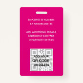 FOTO-ID Mitarbeiter VIP PASS Girly Glitzer Blume Ausweis (Rückseite)