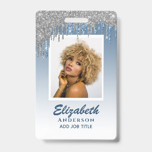 FOTO-ID - Mitarbeiter VIP Pass Girly Glitzer Glam Ausweis