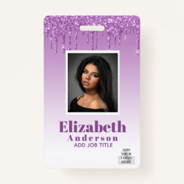 FOTO-ID - Mitarbeiter VIP Pass Girly Glitzer Glam Ausweis