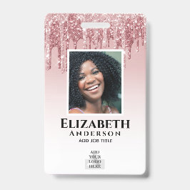 FOTO-ID - Mitarbeiter VIP Pass Girly Glitzer Glam Ausweis