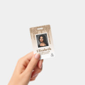 FOTO-ID - Mitarbeiter VIP Pass Girly Glitzer Glam Ausweis (Handheld)