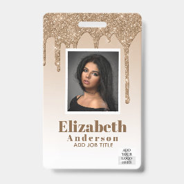 FOTO-ID - Mitarbeiter VIP Pass Girly Glitzer Glam Ausweis