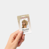 FOTO-ID - Mitarbeiter VIP Pass Girly Glitzer Glam Ausweis (Handheld)