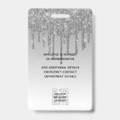 FOTO-ID - Mitarbeiter VIP Pass Girly Glitzer Glam Ausweis (Back)
