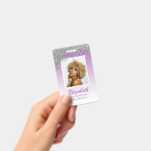 FOTO-ID - Mitarbeiter VIP Pass Girly Glitzer Glam Ausweis (Handheld)