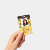 FOTO-ID Mitarbeiter VIP PASS RUSTISCHE Sonnenblume Ausweis (Handheld)