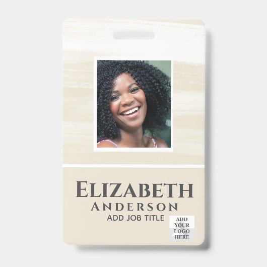 FOTO-ID Mitarbeiter VIP PASS Wasserfarbe Abstrakt Ausweis (Front)