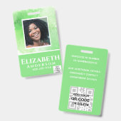 FOTO-ID Mitarbeiter VIP PASS Wasserfarbe Abstrakt Ausweis (Front & Back)