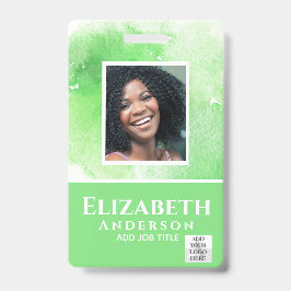 FOTO-ID Mitarbeiter VIP PASS Wasserfarbe Abstrakt Ausweis