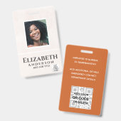 FOTO-ID Mitarbeiter VIP PASS Wasserfarbe Abstrakt Ausweis (Front & Back)