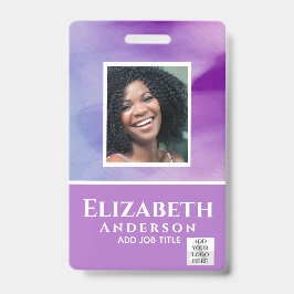 FOTO-ID Mitarbeiter VIP PASS Wasserfarbe Abstrakt Ausweis