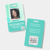 FOTO-ID Mitarbeiter VIP PASS Wasserfarbe Abstrakt Ausweis (Front & Back)