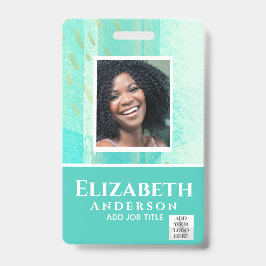 FOTO-ID Mitarbeiter VIP PASS Wasserfarbe Abstrakt Ausweis