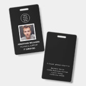 Foto-ID Modernes Firmenlogo Name des Mitarbeiters Ausweis (Vorder- & Rückseite)