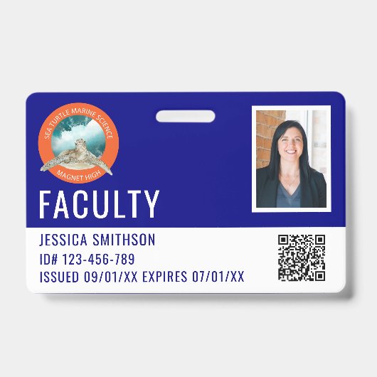 Foto-ID Navy Blue Abzeichen Ausweis (Vorderseite)