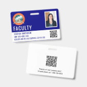 Foto-ID Navy Blue Abzeichen Ausweis (Vorder- & Rückseite)