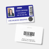 Foto-ID Navy Blue Abzeichen Ausweis (Vorder- & Rückseite)