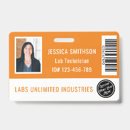 Foto-ID Orange Abzeichen Ausweis