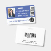 Foto-ID Periwinkle Blue Abzeichen Ausweis (Front & Back)