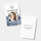 Foto-ID Personalisierter Mitarbeiter Ausweis (Vorder- & Rückseite)
