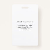 Foto-ID Personalisierter Mitarbeiter Ausweis (Rückseite)