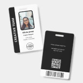 Foto ID QR Code Black Ausweis (Vorder- & Rückseite)