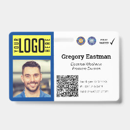 Foto-ID QR Code Blue Abzeichen Ausweis