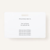 Foto-ID QR Code Blue Abzeichen Ausweis (Rückseite)