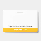 Foto-ID QR-Code für Gelbweiße Diensthunde Ausweis (Rückseite)