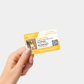 Foto-ID QR-Code für Gelbweiße Diensthunde Ausweis (Handheld)