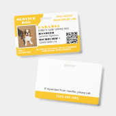Foto-ID QR-Code für Gelbweiße Diensthunde Ausweis (Vorder- & Rückseite)
