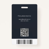 Foto ID QR Code Gray Ausweis (Rückseite)