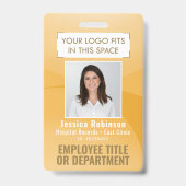 Foto-ID QR-Logos Gelb-Gold-Arc Ausweis (Vorderseite)