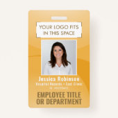 Foto-ID QR-Logos Gelb-Gold-Arc Ausweis (Vorderseite)